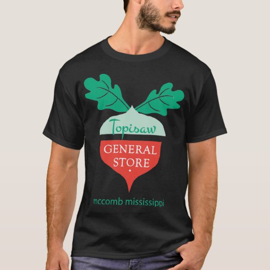 ミシシッピ州マコームのトピソー・ジェネラルストア Tシャツ (正面)
