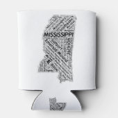 ミシシッピ州ワードクラウド 缶クーラー (裏面)