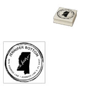 ミシシッピ州地図 ラバースタンプ (押印)