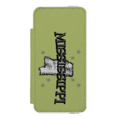 ミシシッピ州地図 INCIPIO iPhoneウォレットケース (フォリオ 正面)