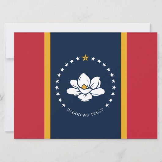 ミシシッピ州新州旗 カード (正面)