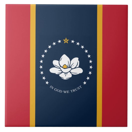 ミシシッピ州新州旗 タイル (正面)