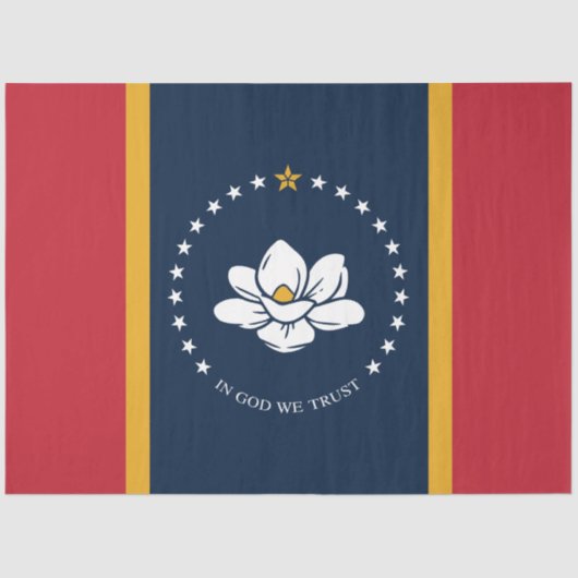 ミシシッピ州新州旗 薄葉紙 (正面)