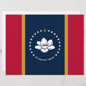 ミシシッピ州旗を持つレターヘッド レターヘッド (正面/裏面)