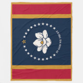 ミシシッピ州旗プリントパトリオッタ フリースブランケット (正面)