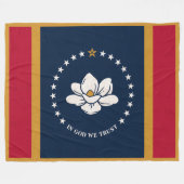 ミシシッピ州旗プリントパトリオッタ フリースブランケット (正面(横))