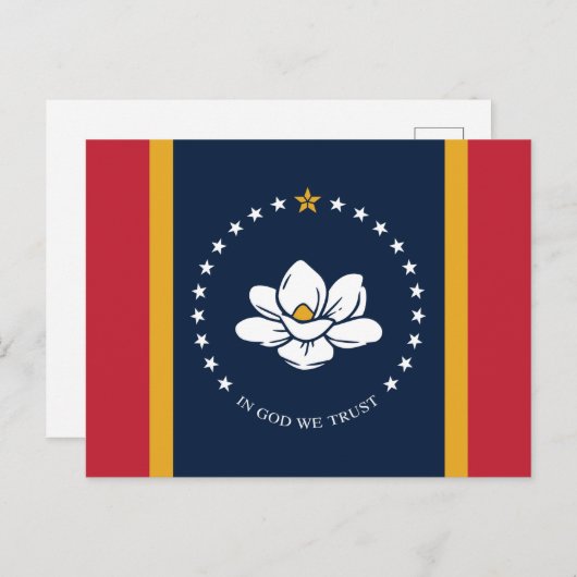 ミシシッピ州旗2020新 インビテーションポストカード (正面/裏面)