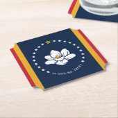 ミシシッピ州旗 ペーパーコースター (アングル)