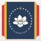 ミシシッピ州旗 ペーパーコースター (正面)