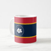 ミシシッピ州旗 – 新マグノリア州旗 コーヒーマグカップ (正面左)