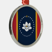 ミシシッピ州旗 – 新マグノリア州旗 メタルオーナメント (右)