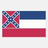 ミシシッピ州旗、統一された州 長方形シール (正面)