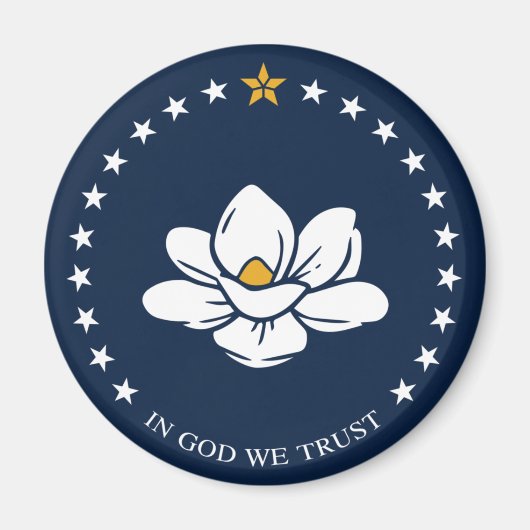 ミシシッピ州旗（2020年） マグネット (正面)