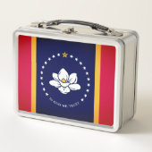 ミシシッピ州旗（2020年） メタルランチボックス (正面)