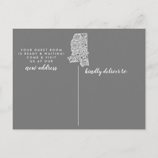 ミシシッピ州移動アナウンスはがき 案内ポストカード (裏面)