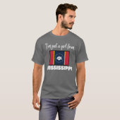 ミシシッピ州立大学を愛する女の子のデザイン Tシャツ (正面フル)