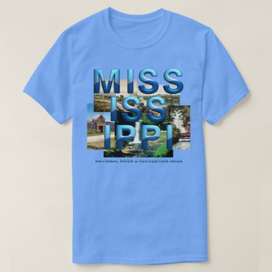 ミシシッピ州立川 Tシャツ (デザイン正面)