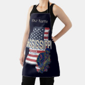 ミシシッピ州統一された州地図ヴィンテージUSA エプロン (インサイチュ)