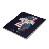 ミシシッピ州統一された州地図ヴィンテージUSA タイル