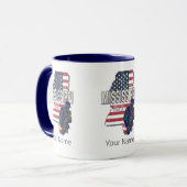 ミシシッピ州統一された州地図ヴィンテージUSA マグカップ (正面左)