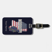 ミシシッピ州統一された州地図ヴィンテージUSA ラゲッジタグ (正面横)