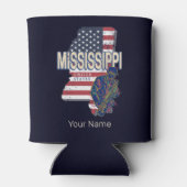ミシシッピ州統一された州地図ヴィンテージUSA 缶クーラー (裏面)