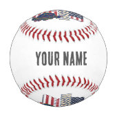 ミシシッピ州統一された州地図ヴィンテージUSA 野球ボール (正面)