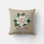ミシシッピ州花エンブレム クッション (正面)