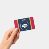 ミシシッピ州（アメリカ）旗付きネームバッジ バッジ (Handheld)