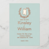 ミシシッピ州 デスティネーション ウェディング 箔招待状 (正面)