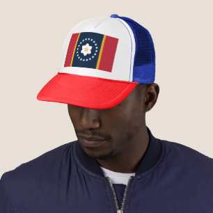 ミシシッピ州:マグノリア米国州旗 キャップ