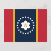 ミシシッピ州：マグノリア米国州旗 ポストカード (正面)