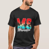 ミシシッピ州 ヤシの木の州 Tシャツ (正面)