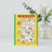 ミシシッピ州 古地図 ポストカード (スタンド正面)