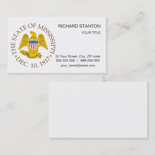 ミシシッピ徴候 名刺 (正面/裏面)