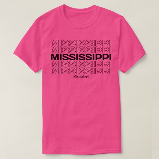 ミシシッピ文字芸術 Tシャツ (デザイン正面)