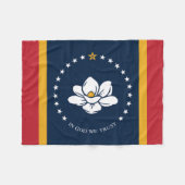 ミシシッピ新国旗統一されたアメリカ州等 フリースブランケット (正面(横))