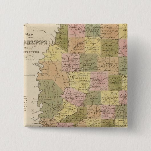 ミシシッピ新地図 缶バッジ (正面)