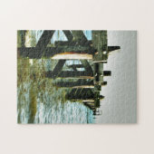 ミシシッピ湾コースト魚釣りピア写真パズル ジグソーパズル (横)