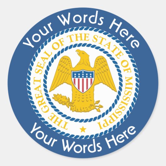 ミシシッピ素晴らしシールカスタムシール ラウンドシール (正面)