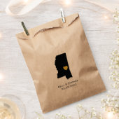 ミシシッピ結婚式の引き出物トリートサックス、抱き枕 フェイバーバッグ (クリップ留めされた状態)