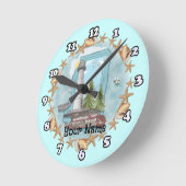 ミシシッピ貝類灯台の時計 ラウンド壁時計 (傾斜)