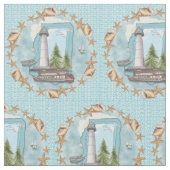 ミシシッピ貝類灯台 ファブリック (クローズアップ)