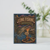 ミシシッピ アロワナ Gone Fishing ポストカード (スタンド正面)