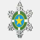 ミシシッピ・スノーフレーク・プー・ジャクソン市旗 スノーフレークピューターオーナメント (右)