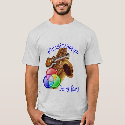 ミシシッピ・デルタ・ブルース Tシャツ (正面)