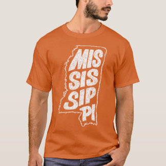 ミシシッピ ホワイト グラフィック Tシャツ