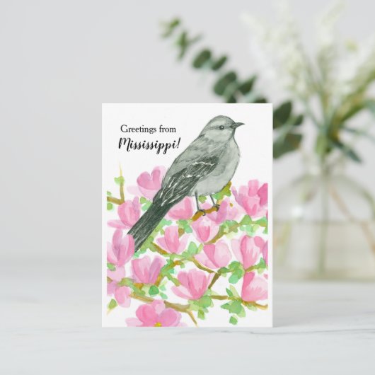 ミシシッピ・モッキンバード・マグノリアからの挨拶 ポストカード (スタンド正面)