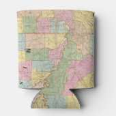 ミシシッピ、ルイジアナ、アーカンソーの地図 缶クーラー (裏面)