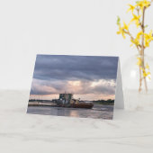 ミシシ空白のッピー川船付きカード カード (黄色い花)